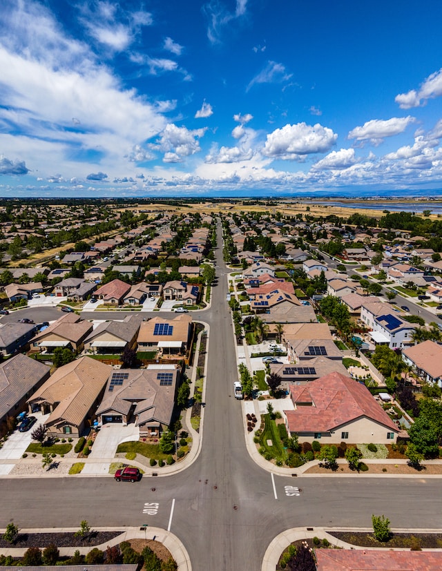 row houses on a flat plain