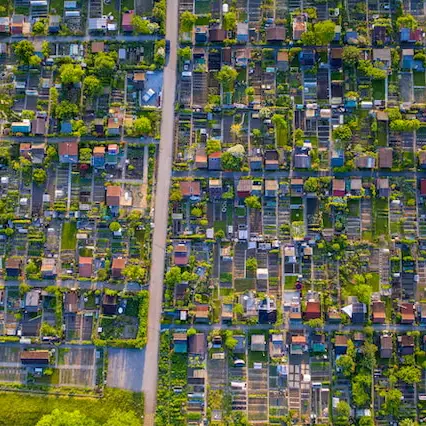 tracts of land from above